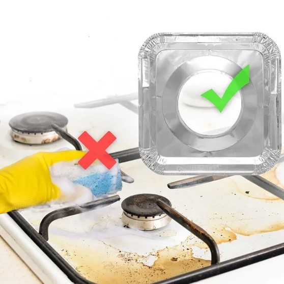 10 Adet Alüminyum Ocak Koruyucu Folyo