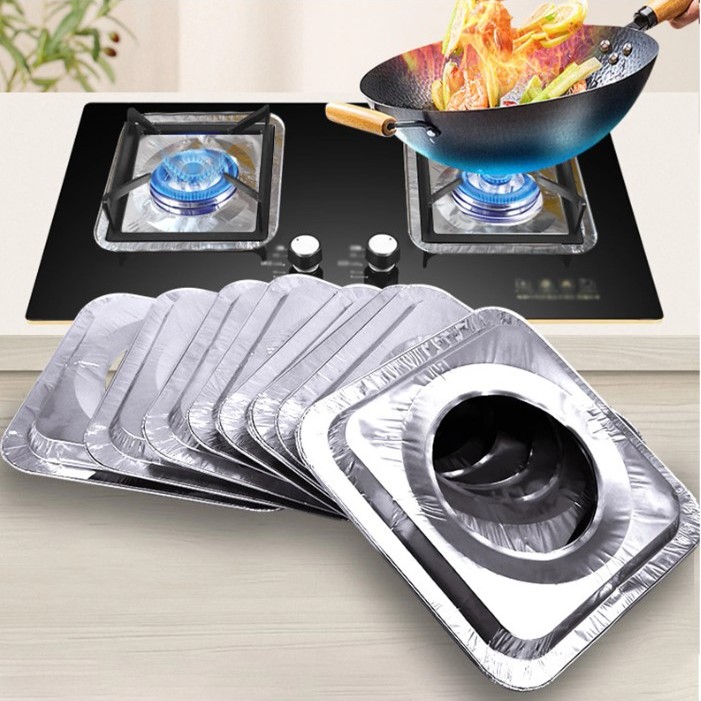 10 Adet Alüminyum Ocak Koruyucu Folyo