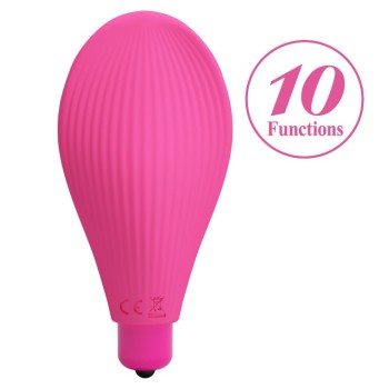 10 Fonksiyonlu Silikon Klitoral Uyarıcı Vibratör - Nicole (Pembe)