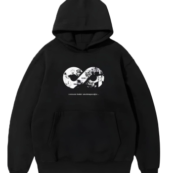 10 Kasıma Özel Üç İplik Kapüşonlu Baskılı SweatShirt - Siyah -