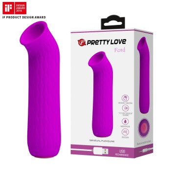 12 Fonksiyonlu USB Şarjlı Clitoral Emme Vibratörü - Ford (Mor)