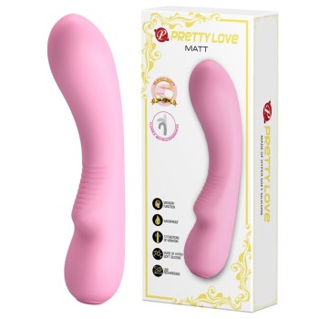 12 Fonksiyonlu USB Şarjlı Yumuşak Silikon Vibratör - Matt (Pembe)