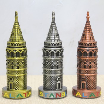 13 cm Metal Galata Kulesi 