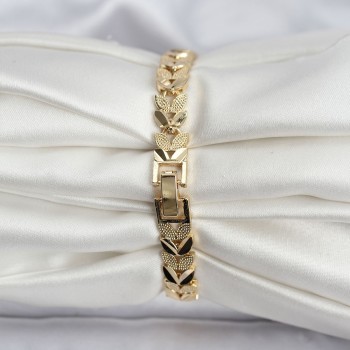 14K Gold Renk Kaplama Başak Model CM Kadın Bileklik