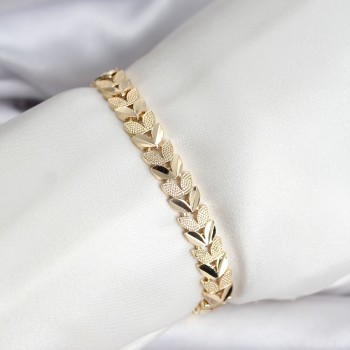 14K Gold Renk Kaplama Başak Model CM Kadın Bileklik