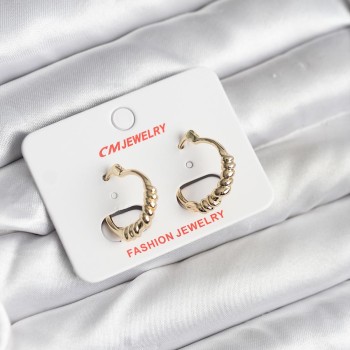 14K Gold Renk Kaplama CM Kadın Küpe