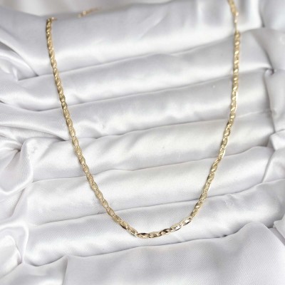 14K Gold Renk Kaplama Ezme Zincir Model CM Kadın Kolye