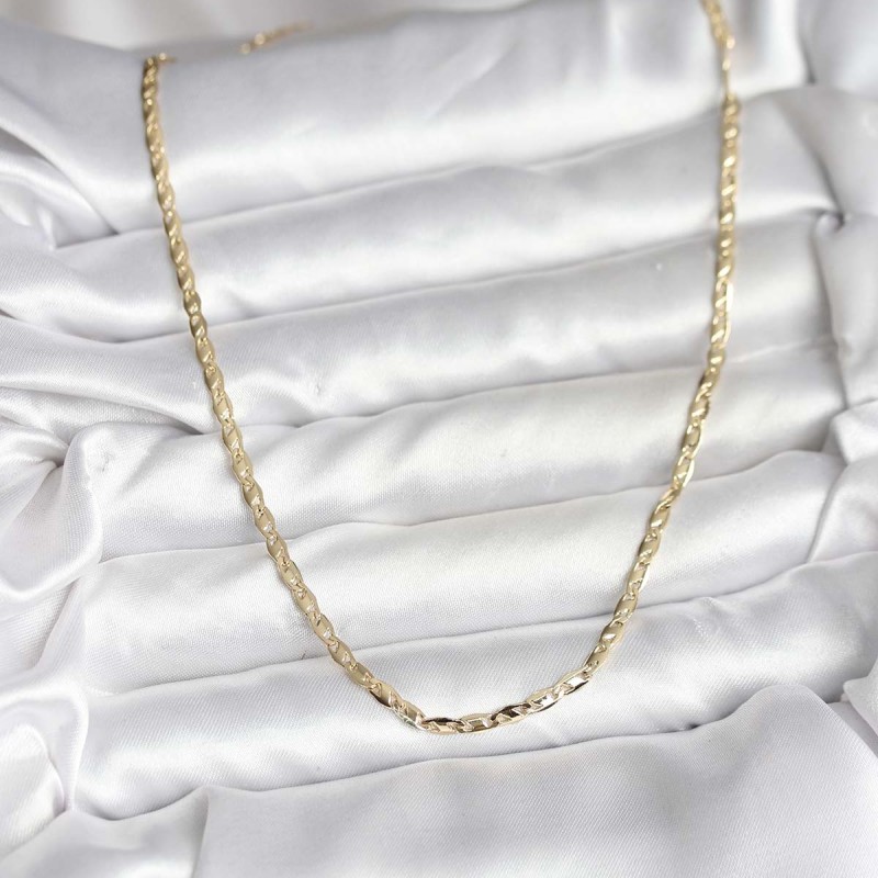 14K Gold Renk Kaplama Ezme Zincir Model CM Kadın Kolye