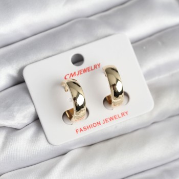 14K Gold Renk Kaplama Halka CM Kadın Küpe