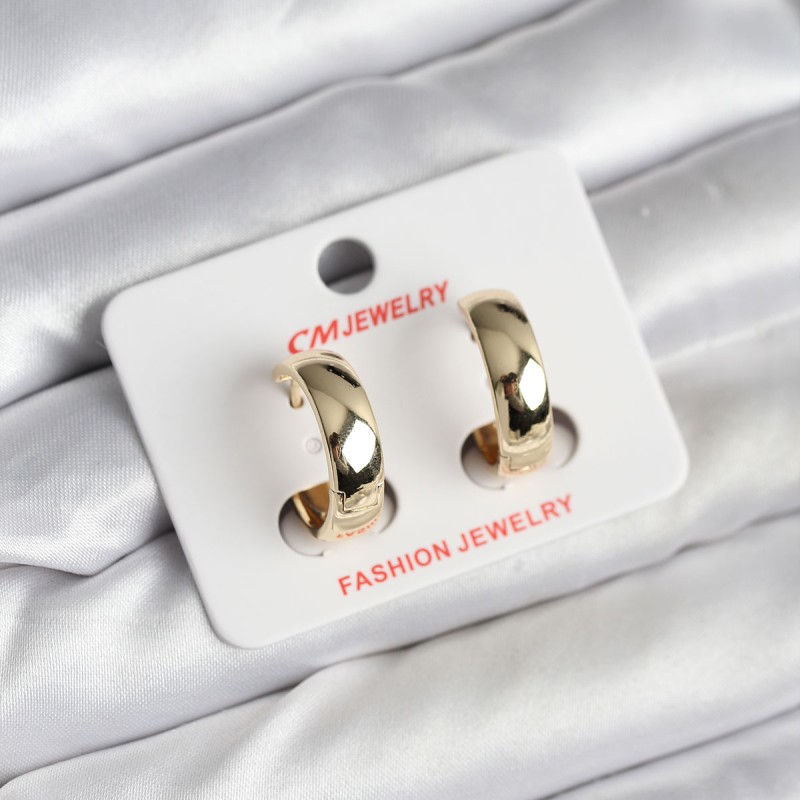 14K Gold Renk Kaplama Halka CM Kadın Küpe