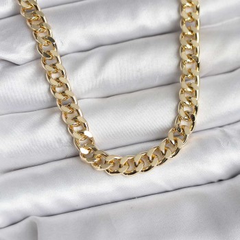 14K Gold Renk Kaplama Kalın Zincir Model CM Kadın Kolye