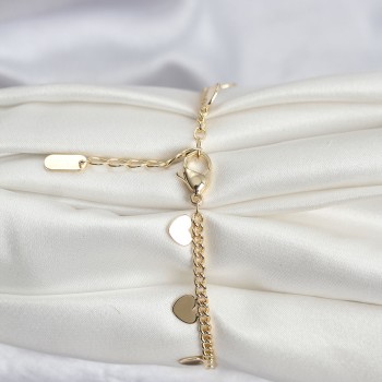 14K Gold Renk Kaplama Kalpli Model CM Kadın Bileklik