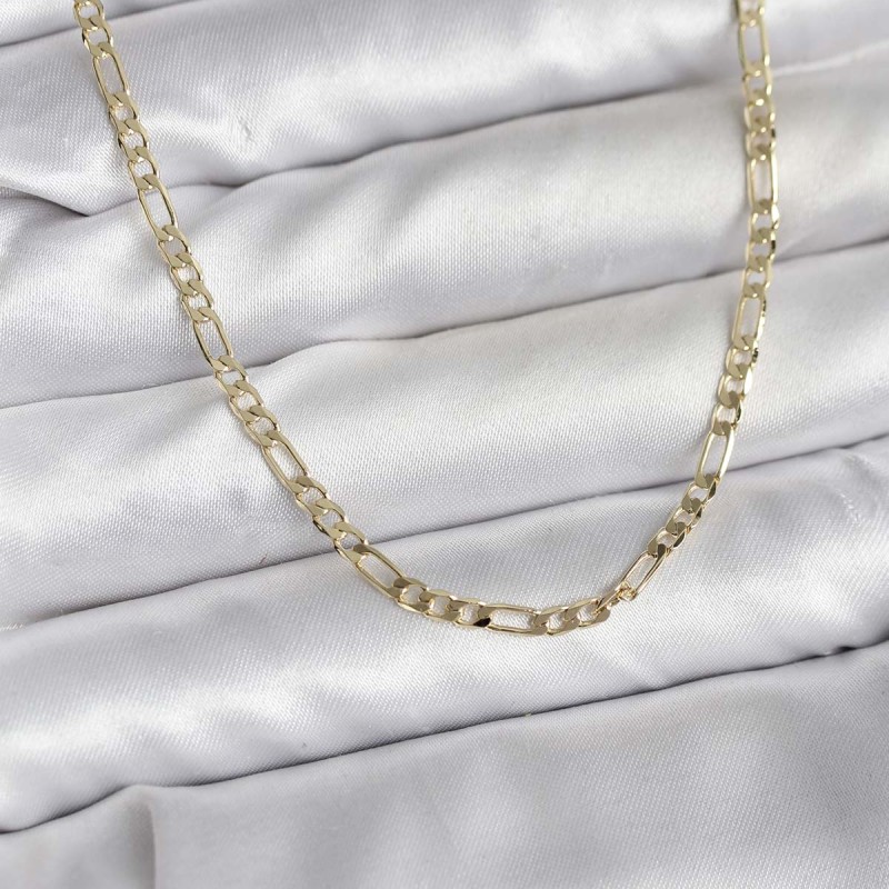 14K Gold Renk Kaplama Kuşgözü Zincir Model Pirinç CM Kadın Kolye