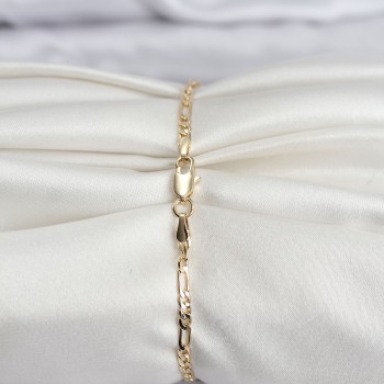 14K Gold Renk Kaplama Minimal Zincir Model CM Kadın Bileklik