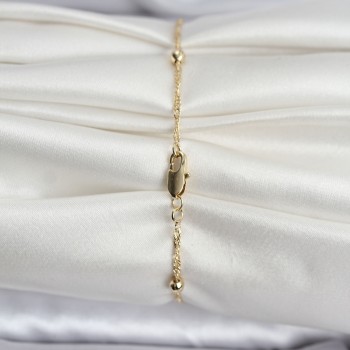 14K Gold Renk Kaplama Topçuklu Model CM Kadın Bileklik