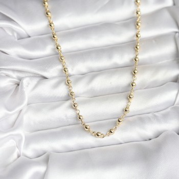 14K Gold Renk Kaplama Topçuklu Zincir Model CM Kadın Kolye