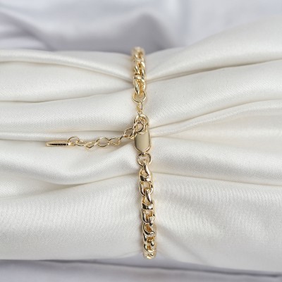 14K Gold Renk Kaplama Zincir Model Kadın CM Bileklik