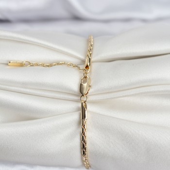 14K Gold Renk Kaplama Zincirli Model CM Kadın Bileklik