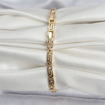 14K Gold Renk Kaplama Zirkon Taşlı Baget Model CM Kadın Bileklik