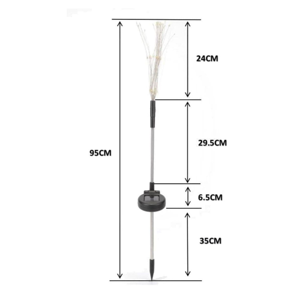 2 Adet Saçak Model Sensörlü Solar Bahçe Lambası 