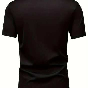 20/1 Penye Compack Baskılı Oversize Bisiklet Yaka Kısa Kol T-shirt - Siyah -