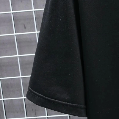 20/1 Penye Compack FUTRE Baskılı Oversize Kısa Kol Bisiklet Yaka T-shirt - Siyah -