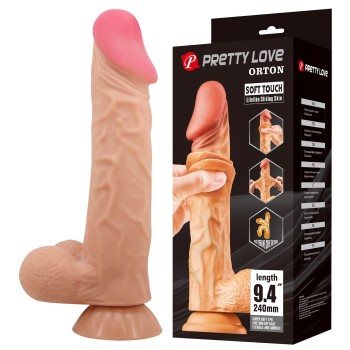 24 cm Kıkırdak Yapılı Çift Katmanlı Gerçekçi Dildo Penis - Orton