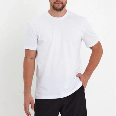 24/1 Düz A Kalite Oversize T-shirt - Beyaz