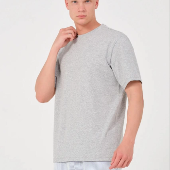24/1 Düz A Kalite Oversize T-shirt - Gri