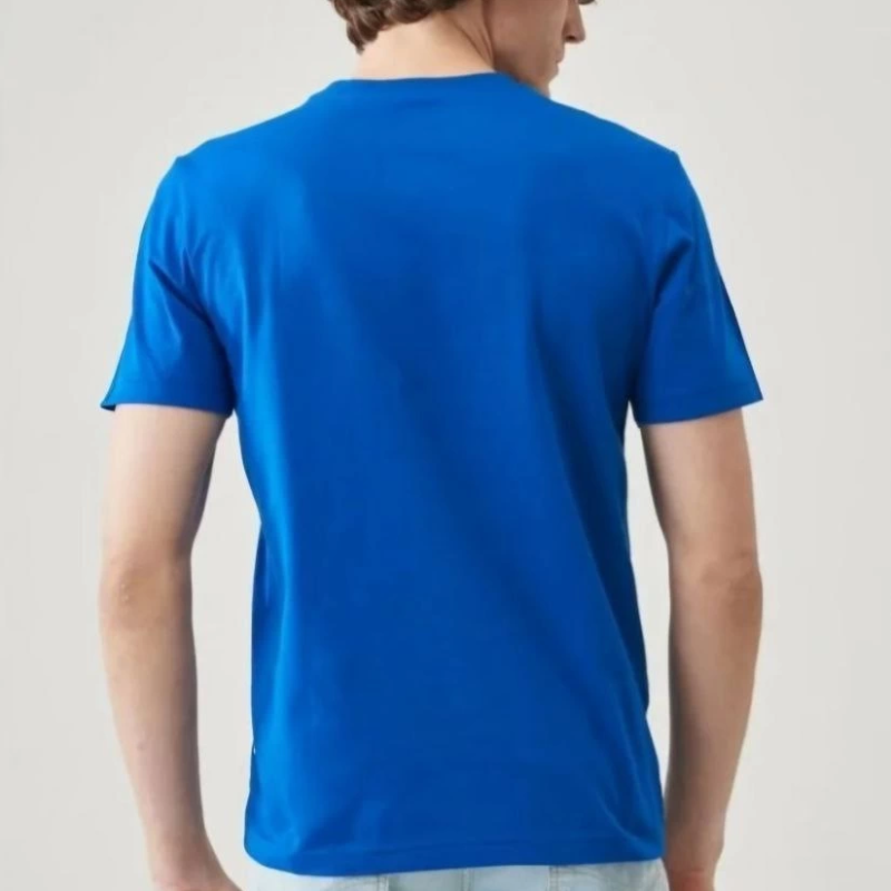 24/1 Düz A Kalite Oversize T-shirt - Mavi -