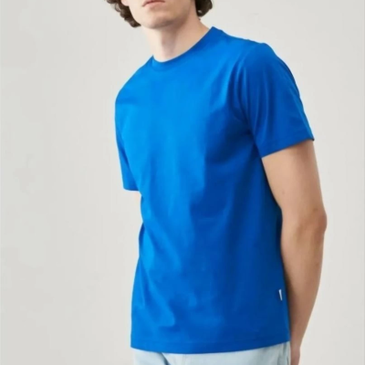 24/1 Düz A Kalite Oversize T-shirt - Mavi -