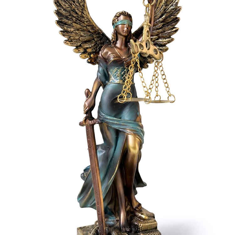 24x7 cm Polyester Kanatlı Adalet Biblosu 