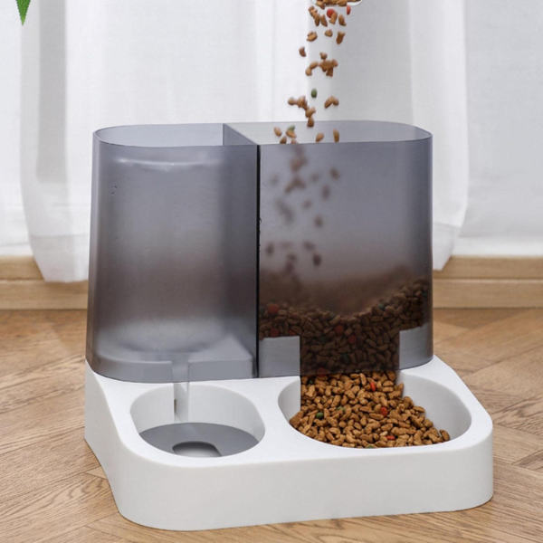 2'si 1 Arada Otomatik Kedi Mama ve Su Kabı 