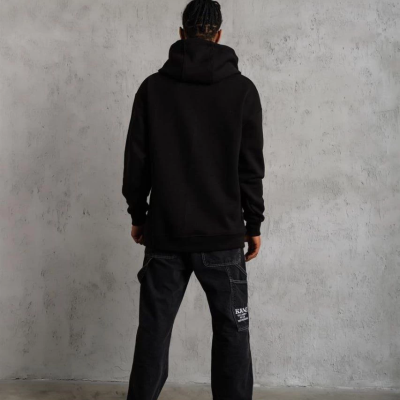 3 İplik Kapşonlu Sweatshirt hoodie - Siyah