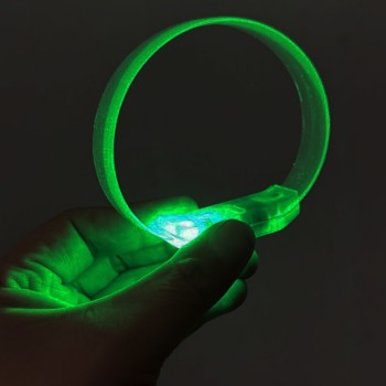 3 Modlu Pilli LED Işıklı Esnek Parti Bilekliği Yeşil