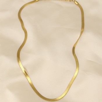 316L Çelik Altın Renk 45 cm İtalyan Zincir Model Kadın Kolye