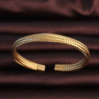 316L Çelik Altın Renk Hasır Görünüm Erkek Bileklik