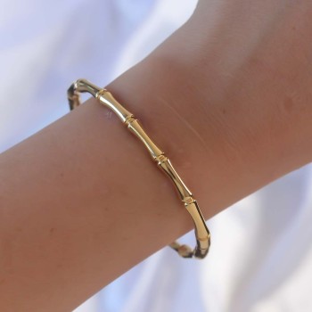 316L Çelik Altın Renk Kemik Model Bileklik