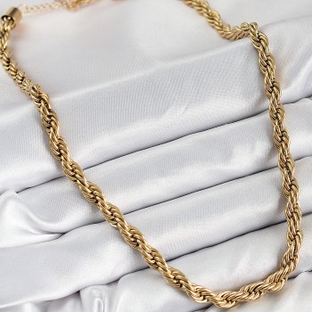 316L Çelik Burgu Model Gold Renk Kadın Kolye