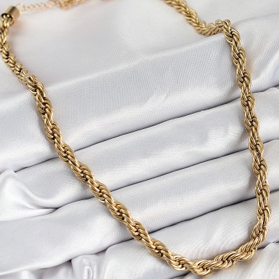 316L Çelik Burgu Model Gold Renk Kadın Kolye