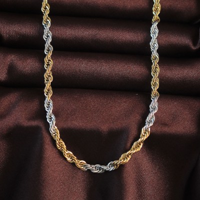 316L Çelik Çift Renk Burgu Tasarımlı Kolye