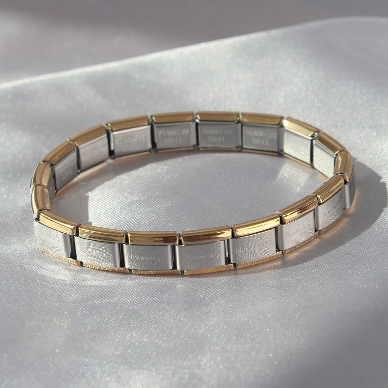 316L Çelik Çift Renk Yazılı Nomination Bileklik