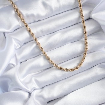 316L Çelik Gold Renk 60 cm Burgu Model Kadın Kolye