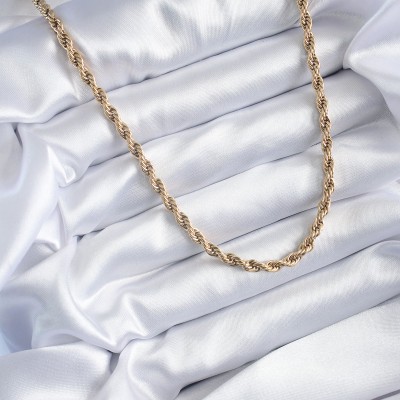 316L Çelik Gold Renk 60 cm Burgu Model Kadın Kolye