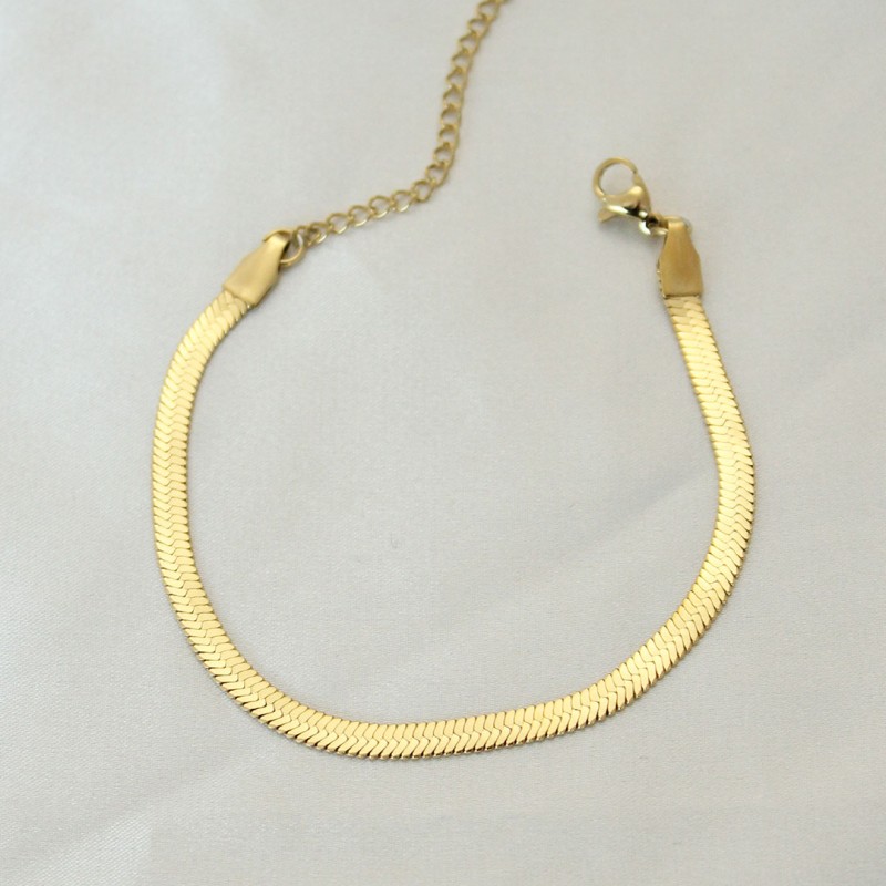 316L Çelik Gold Renk İtalyan Zincirli Bileklik