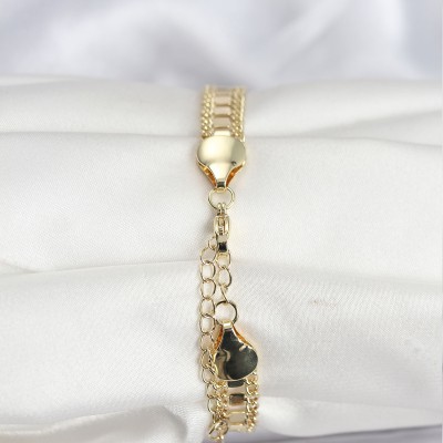 316L Çelik Gold Renk Pullu Zincir Model Kadın Bileklik