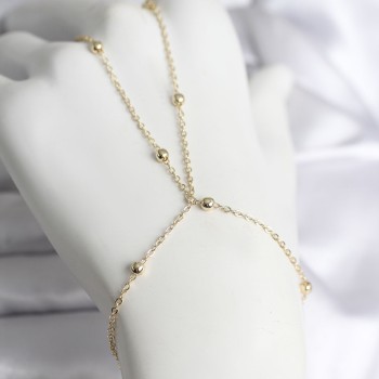 316L Çelik Gold Renk Topçuk Zincir Model Kadın Şahmeran