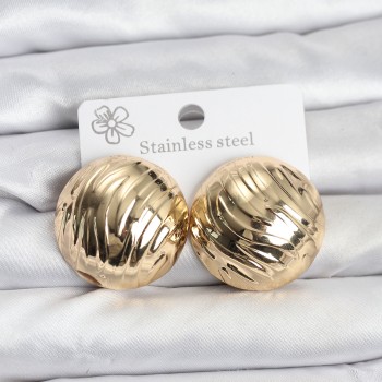 316L Çelik Gold Renk Vintage Kadın Küpe