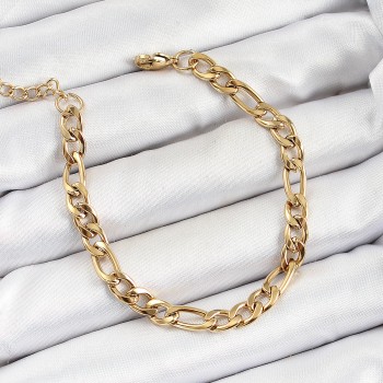 316L Çelik Gold Renk Zincir Erkek Bileklik