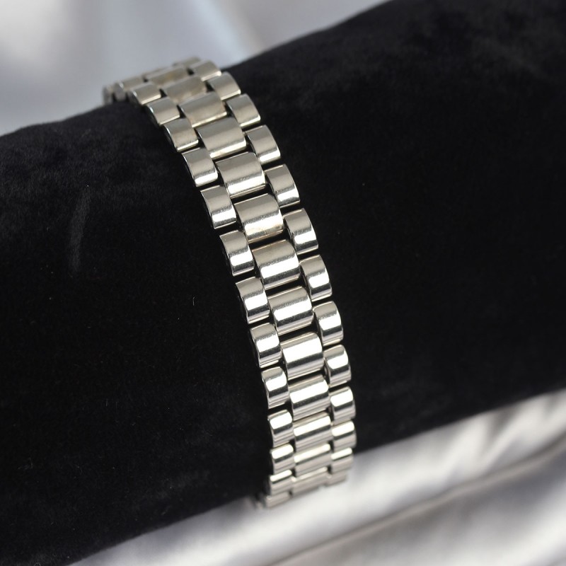 316L Çelik Gümüş Renk 12 mm Kalınlık Erkek Bileklik